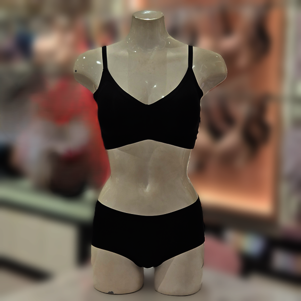 쿨 소재 스트랩 무봉제 브라/팬티 세트 BR6847BP6847-BK