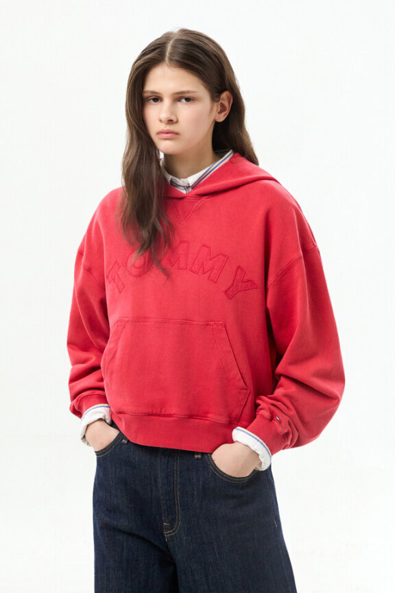 여성 박시 핏 바시티 후디 T32G6TTO16TWT1XK9