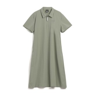 여성 아델리 경량 우븐 스트레치 카라 원피스 LICHEN KHAKI N242WOP020