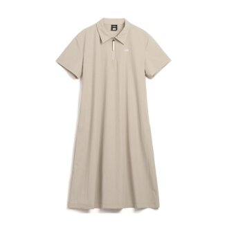 여성 아델리 경량 우븐 스트레치 카라 원피스 MOURNING BEIGE N242WOP020