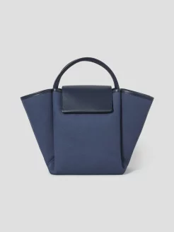 Less Bag_1 캔버스 미디엄 토트백 - 네이비 BE63D3M88R