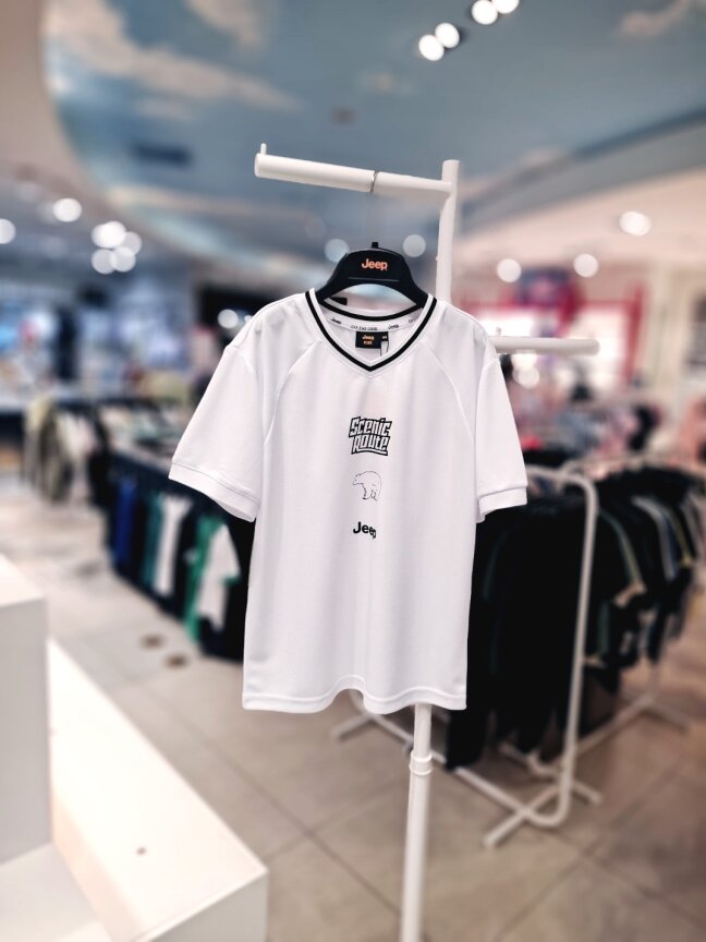곰 기능성 셋업 브이넥 티 KR2TSU175 WH
