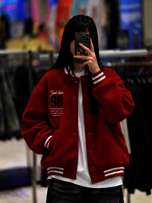 [남녀공용]넘버JD 부클 바시티 점퍼 JHZZ639066