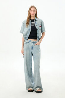 여성 찰리 와이드 핏 데님 팬츠 T32G1NEW20TWL11A5