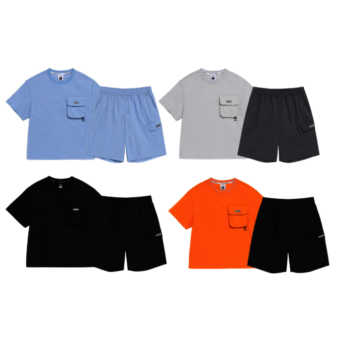 KIDS 어드벤처 에어로벤트 우븐 반팔 세트 K262UTS260K262UHP260