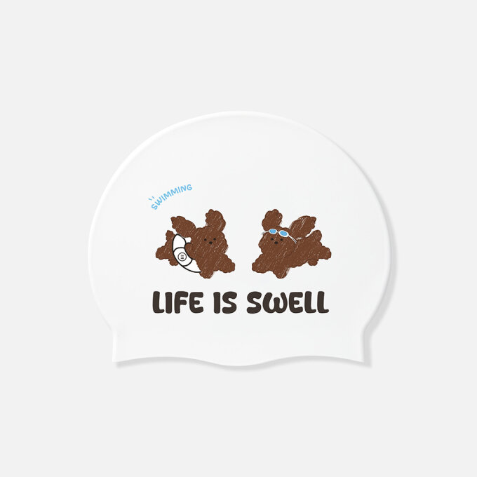 어푸어푸 실리콘 스윔 캡 화이트 (B6SUASC019WHT)