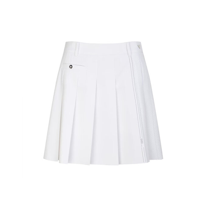 26SS INHERITANCE 여성 워런트 플리츠 믹스 스커트 DNSK6B551WT