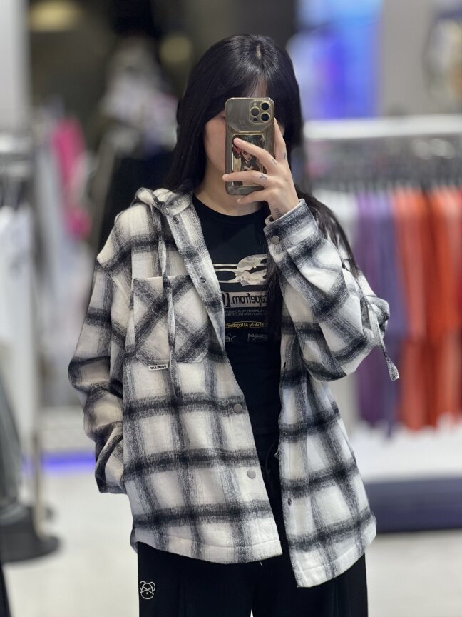 [남녀공용]차차 체크 후드자켓 JHZZ618077