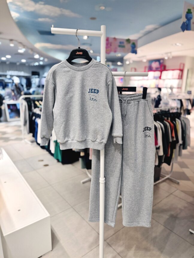 저가 키즈 지프곰 일러스트 맨투맨 KR3TSU891 스트레이트 팬츠  KR3TPU991 MG