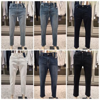 테이퍼드 크롭 스프레치 데님 6컬러 택 1 BNEF2DP16222025