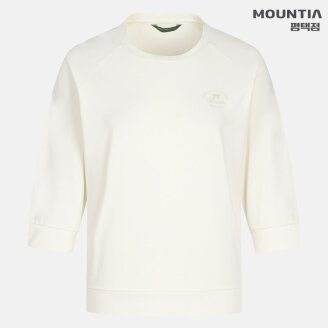 여성 여름 7부 플리라운드티셔츠#4 라이트베이지
