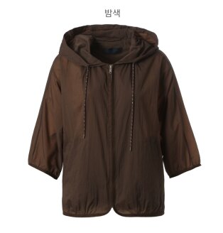 후드 쉬폰 바람막이 점퍼 ODCFUP65