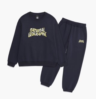 K264UPB010기모 맨투맨 상하 SET NAVY