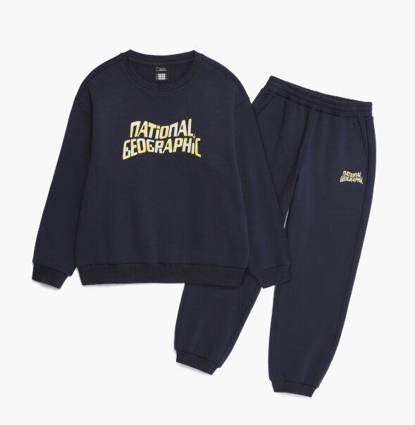 K264UPB010기모 맨투맨 상하 SET NAVY