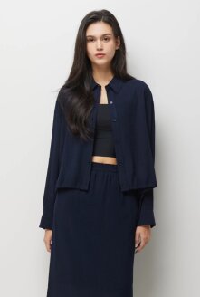 뉴케이트 밑단 스트링 블라우스