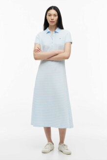 여성 코튼 블렌드 맥시 폴로 원피스 T32G6WOP33TWT20BA
