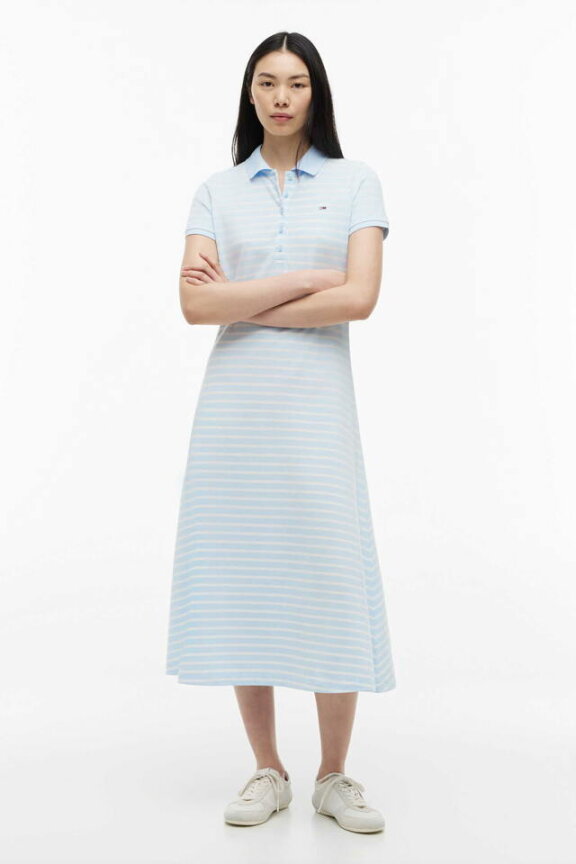 여성 코튼 블렌드 맥시 폴로 원피스 T32G6WOP33TWT20BA