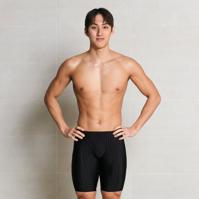 립 엣지 4부 재머 수영복 블랙 (B6SMSMS117BLK)