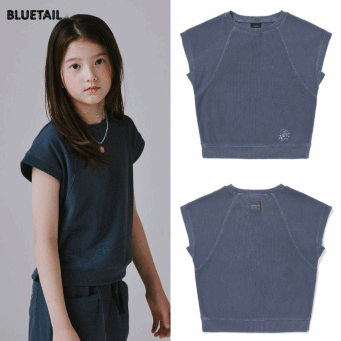 아동 블루 숏슬리브 티셔츠 AAC2TS05BU
