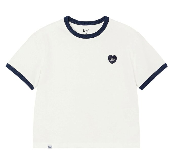 키즈 하트 로고 링거티셔츠(LK2602ST71)WH
