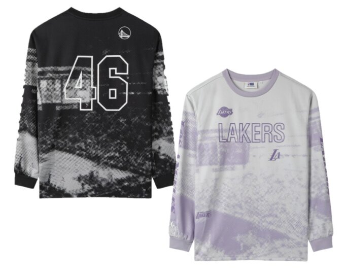 NBA 올오버 패턴 매쉬 롱 슬리브 N263TS112P