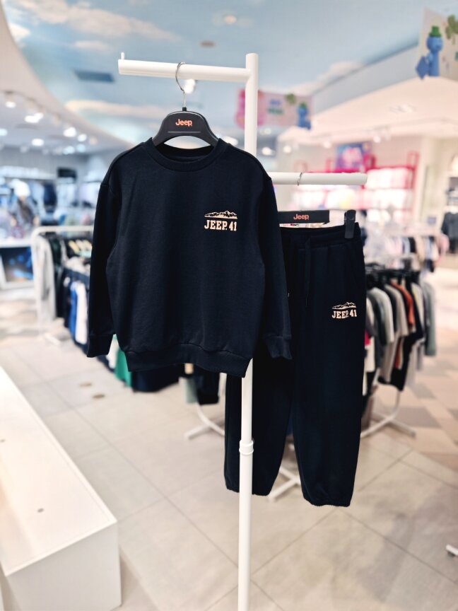 저가 키즈 지프41 맨투맨 KR3TSU898 조거팬츠 KR3TPU998 BK