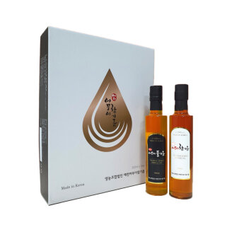 예천어무이 국산 저온압착 선물세트 (참기름300ml+들기름300ml)