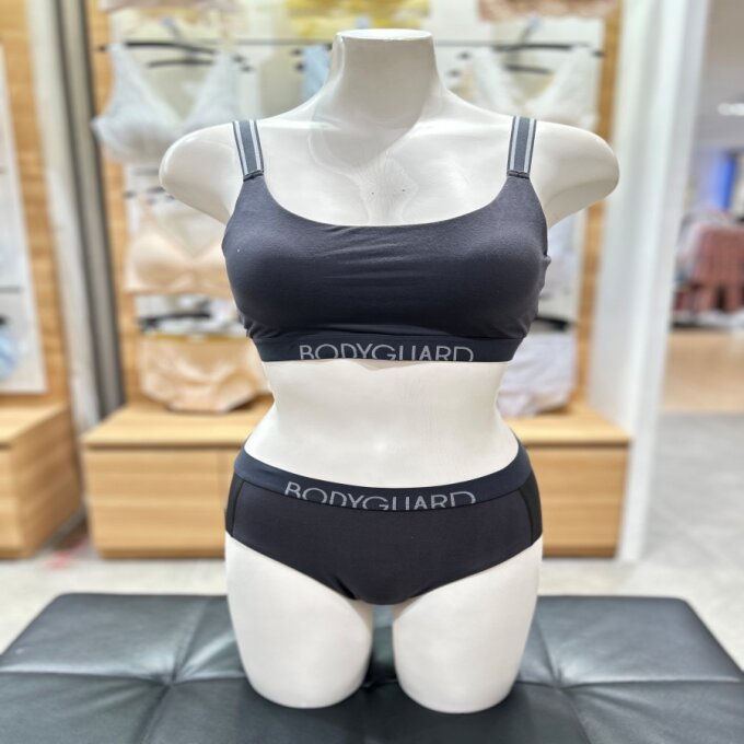 코트나 노와이어 스포츠브라 햄팬티 셋트 다크그래이 BGWBB809 BGWPB809