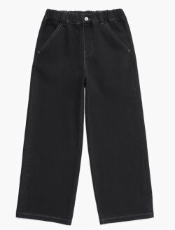 K263UPT010루즈핏 데님 팬츠 CARBON BLACK