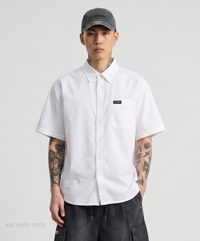 클린 포켓 반팔 셔츠(LW262SR419)