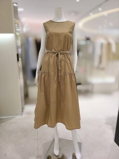 나일론 벨티드 민소매 원피스 (KSA2NO01)