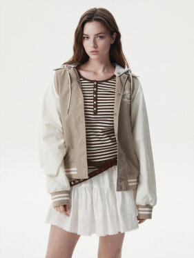 공용 Hood Varsity Jacket WHJJG2221U