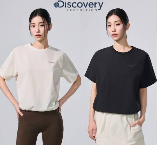 디스커버리 26SS 여성 프레시벤트 래글런 우븐 반팔티셔츠 DWRS9A063