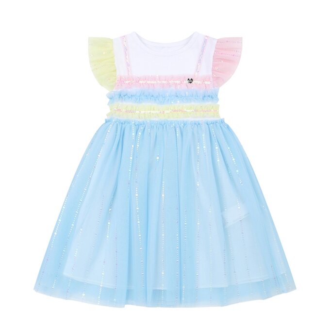 여름 데일리 연블루 프릴 샤 원피스 Q63DBO190