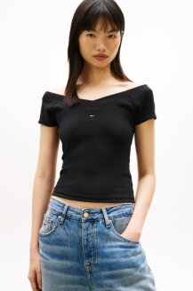 슬림 오프숄더 립 탑 T32G1TTO45TWT1BDS