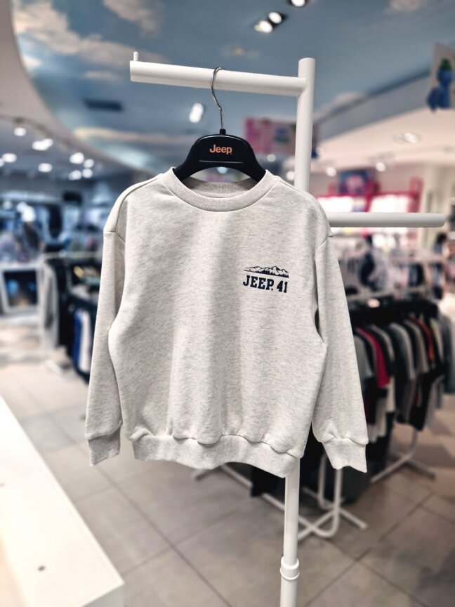 저가 키즈 지프41 맨투맨 KR3TSU898 모스아이보리