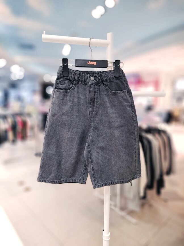 블랙 데님 반바지 KR2DPU855 BK