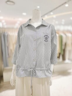 스트라이프 드로스트링 셔츠 (KSA3NB31)