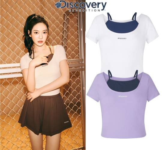 디스커버리 26SS 여성 반팔 크롭 래쉬가드 DWSW93063