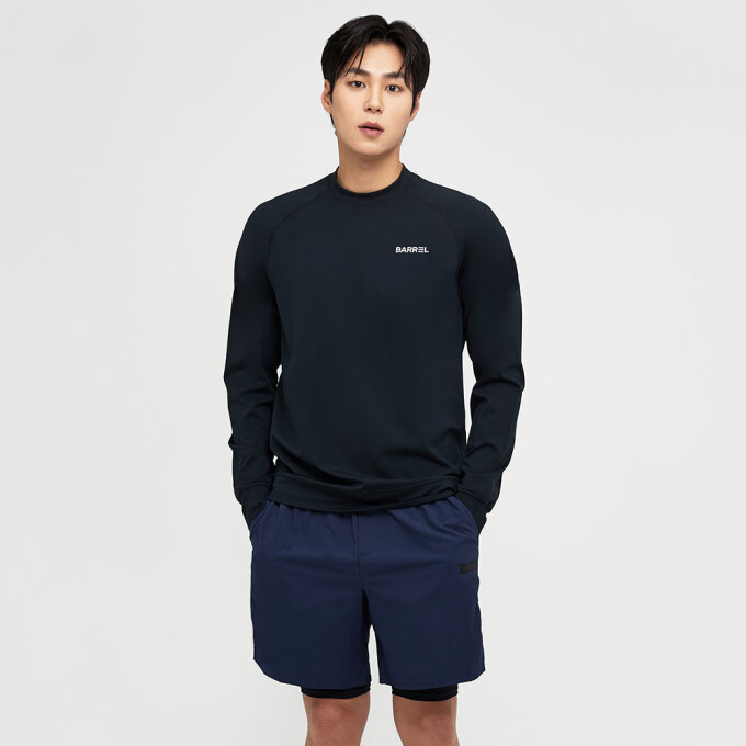 맨 에센셜 릴렉스핏 래쉬가드 블랙 (B4SMWRG102BLK)