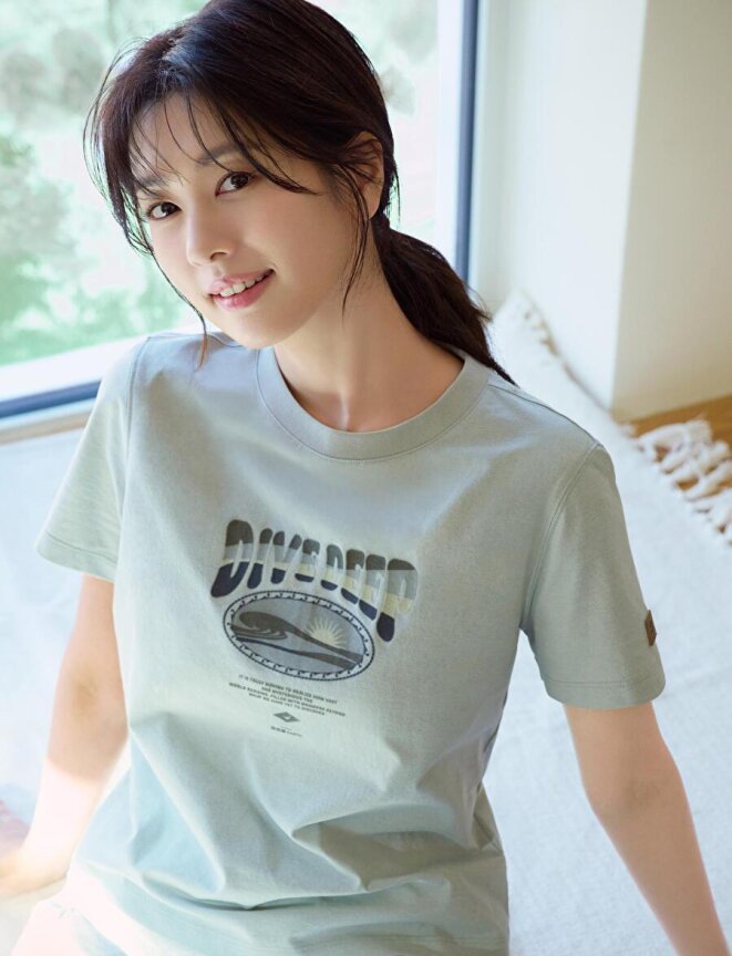 여성 오션 폴리콧  티셔츠 4컬러