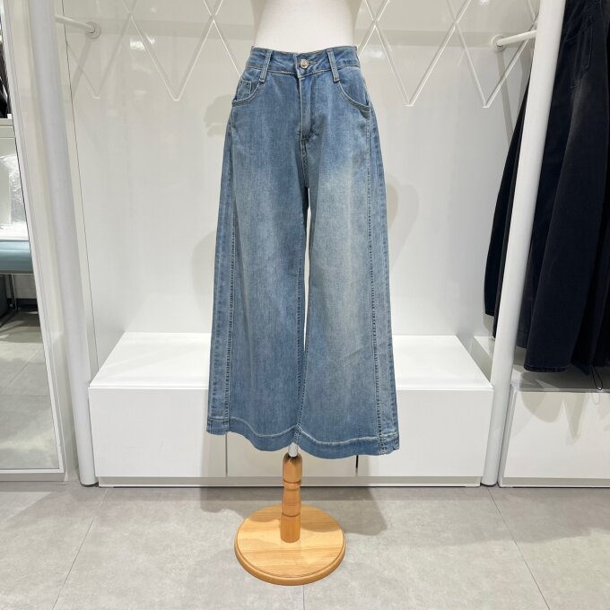 패널 와이드 데님 팬츠 622730