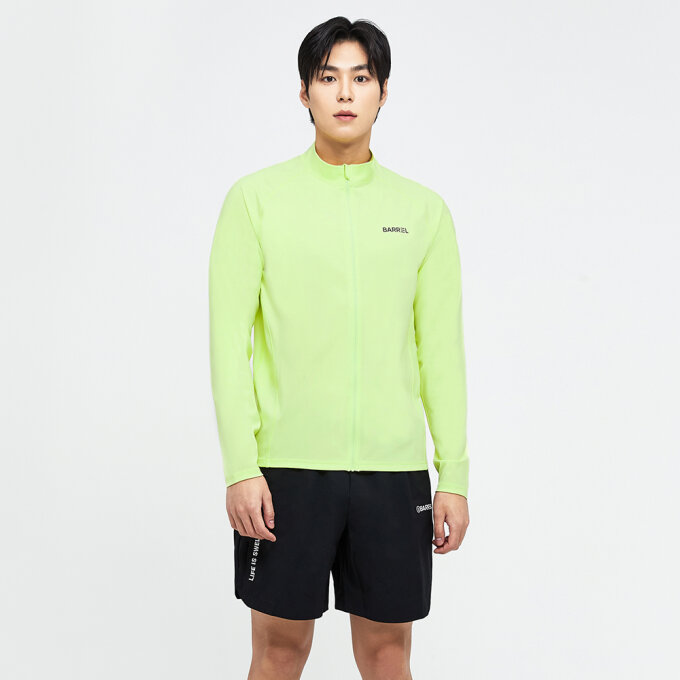 맨 에센셜 릴렉스핏 집업 래쉬가드 라임 (B4SMWZR102LIM)