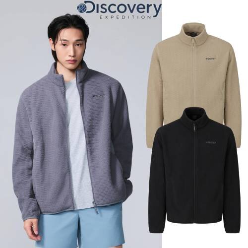 디스커버리 26FW 유니 자가드 하이넥 플리스 자켓 DXFD7C066