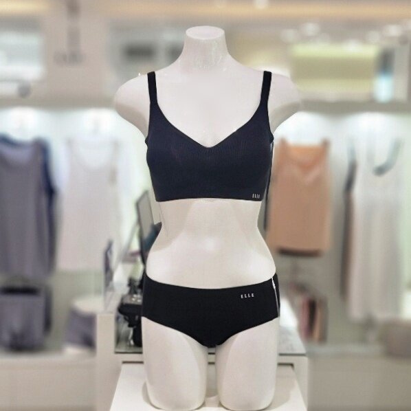 블랙 골지 언더 홀딩 퓨징 브라세트 EEWBR971BK EEWBP971BK