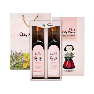 공식품 공계순 국산 2종 선물 세트(들기름420ml/참기름420ml)