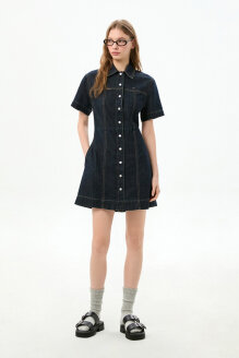 여성 클래식 데님 셔츠 드레스 T32G1NOP03TWL11AP 