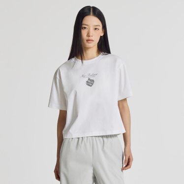 WOMEN Frozen 그래픽 반팔티(SEMI OVER FIT) NBNEG2W562 WH
