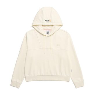 여성 레푸스 크롭 세미 오버핏 후디 맨투맨 CRYSTAL BEIGE N241WHD060