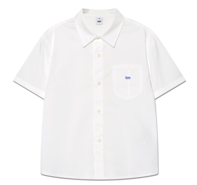 키즈 베이직 하프슬리브 셔츠(LK2502SS01)WH
